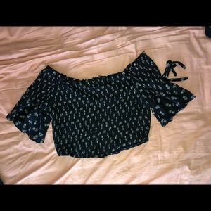 Black crop top
